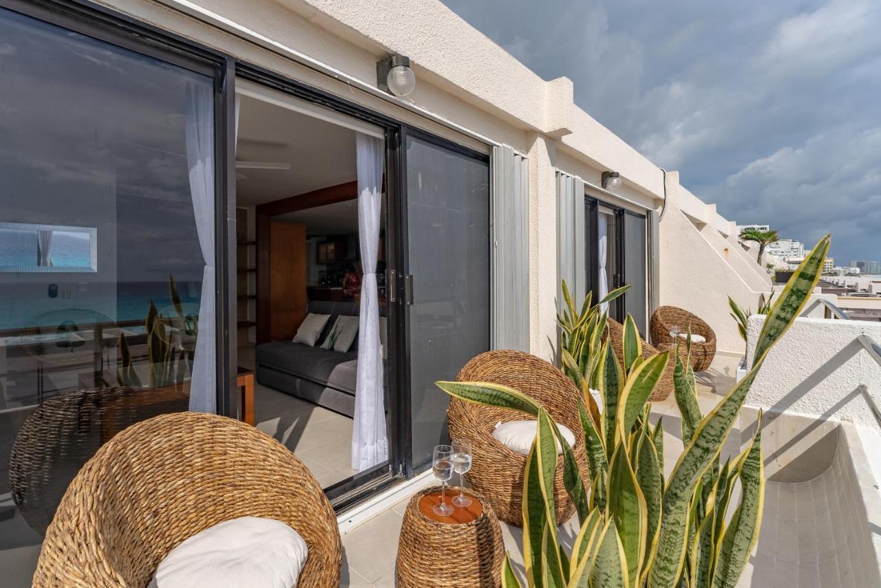 Amazing Caribbean Ocean View At Villas Marlin In Cancún Eksteriør billede