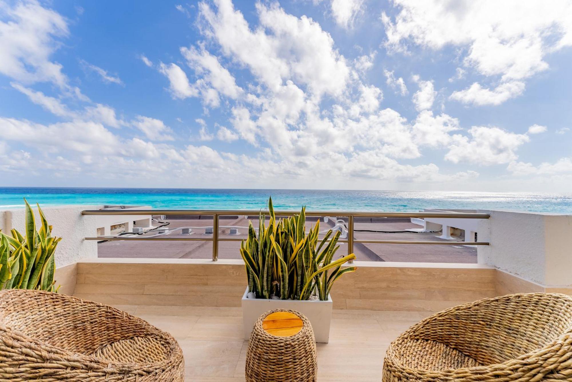 Amazing Caribbean Ocean View At Villas Marlin In Cancún Eksteriør billede
