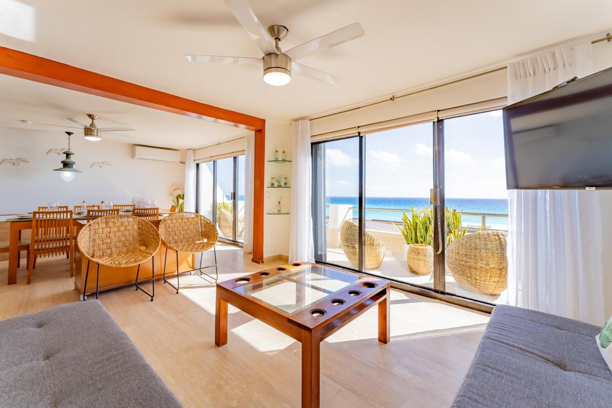 Amazing Caribbean Ocean View At Villas Marlin In Cancún Eksteriør billede