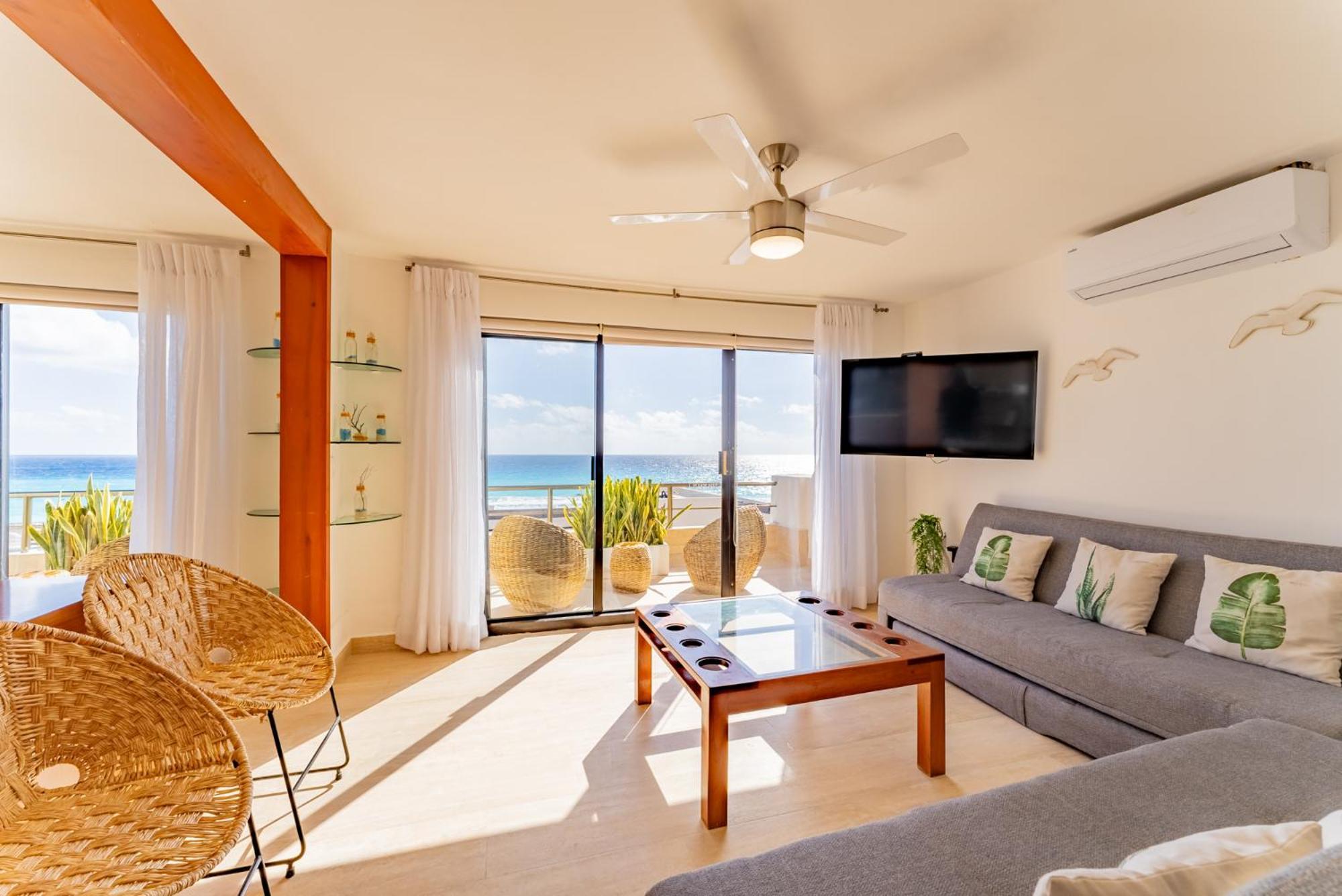 Amazing Caribbean Ocean View At Villas Marlin In Cancún Eksteriør billede