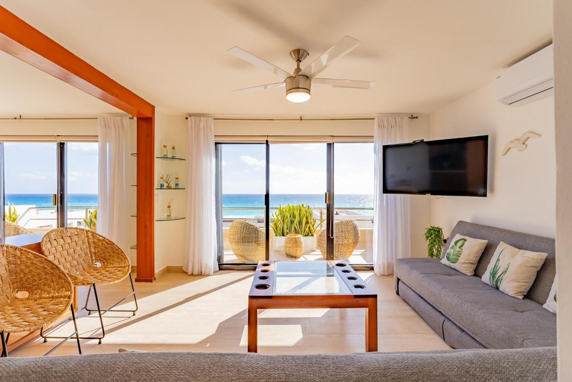 Amazing Caribbean Ocean View At Villas Marlin In Cancún Eksteriør billede