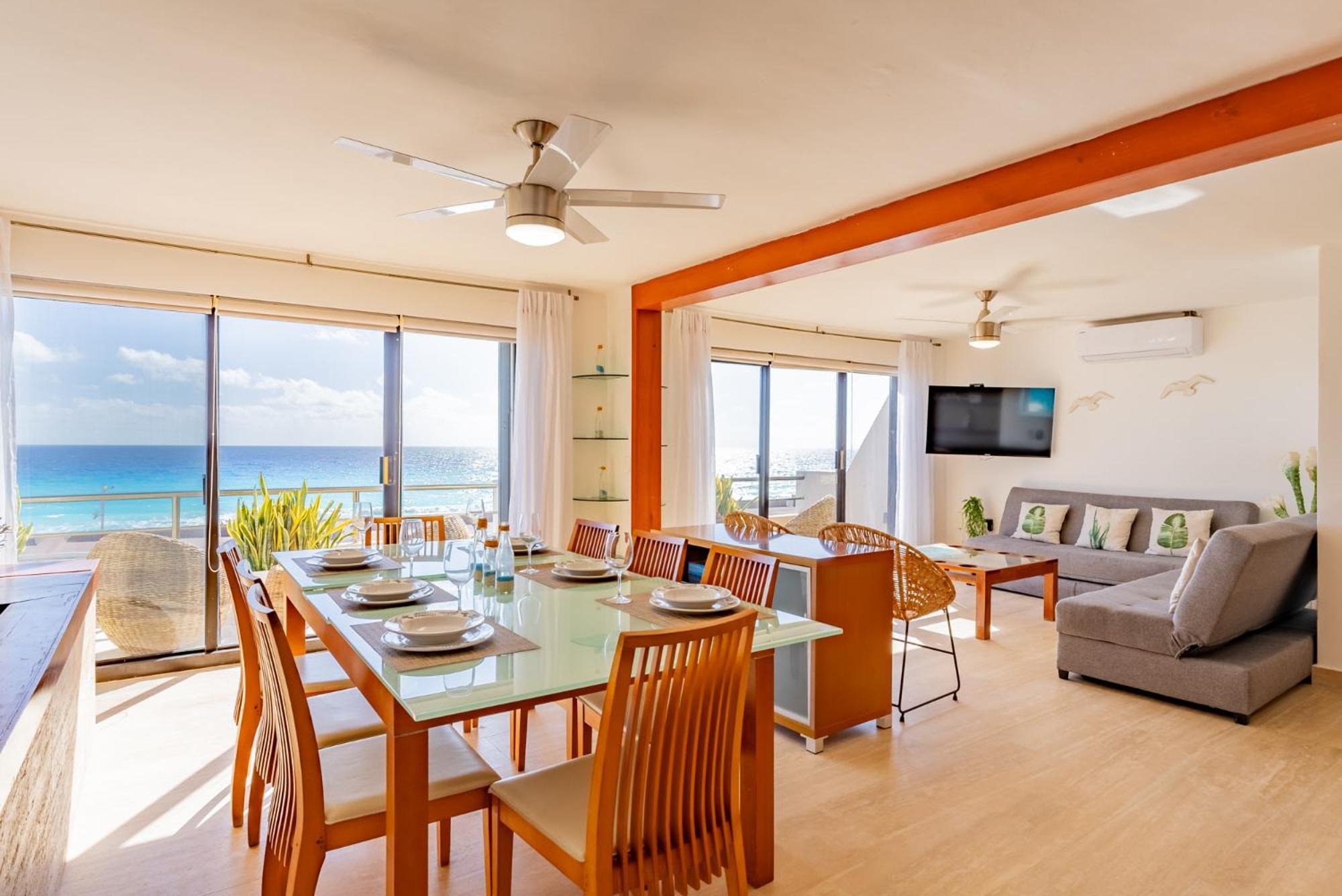 Amazing Caribbean Ocean View At Villas Marlin In Cancún Eksteriør billede